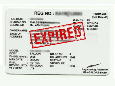 Vehicle Registration Certificate Renewal