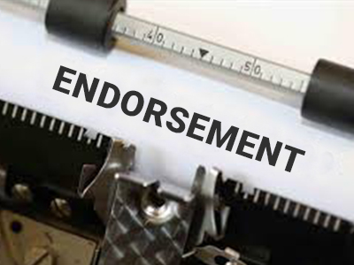 Endorsement policies for car insurance