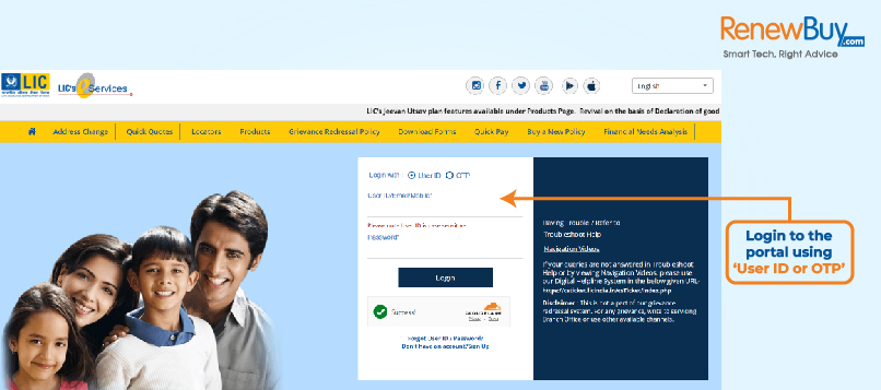 login to customer portal