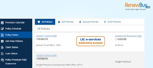 login to e-service portal